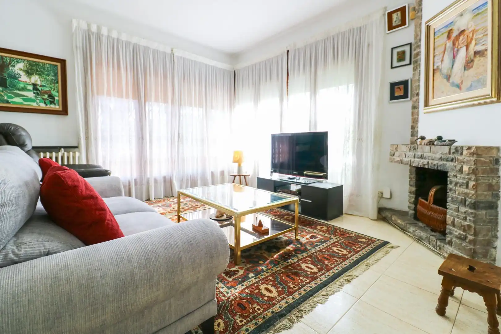 Sala d'estar de Casa o xalet en venda en Castelldefels amb Aire condicionat, Calefacció i Parquet