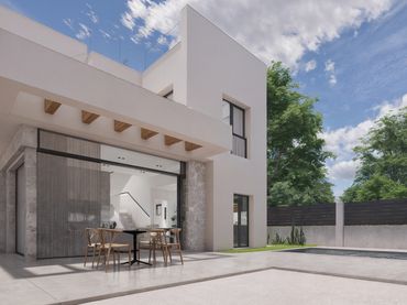 Adossat d'obra nova amb piscina en venda a Los Montesinos