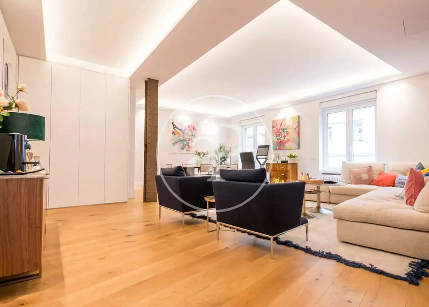 Sala de estar de Piso en venta en  Madrid Capital con Aire acondicionado, Calefacción y Amueblado