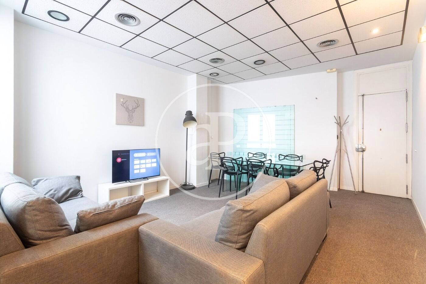 Sala d'estar de Pis de lloguer en  Valencia Capital amb Aire condicionat, Calefacció i Moblat