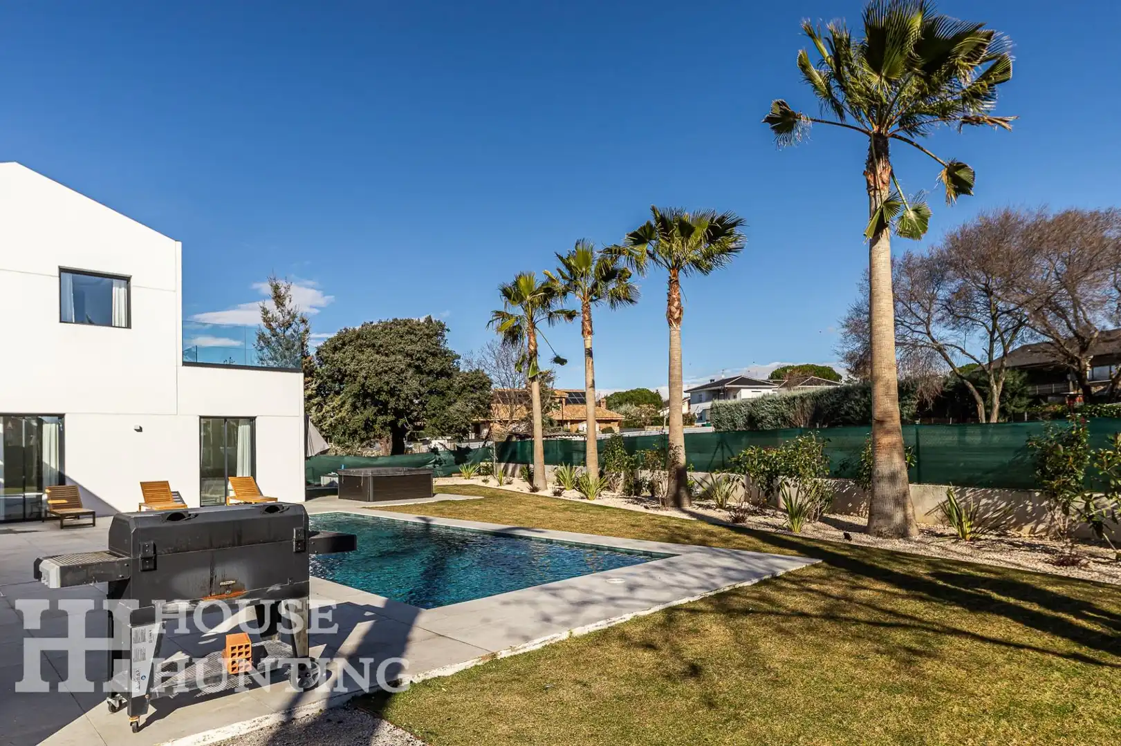 Piscina de Casa o xalet de lloguer en Galapagar amb Aire condicionat, Calefacció i Jardí privat