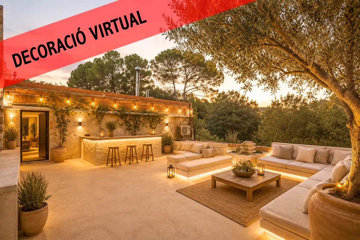 Terrace of Country homes for sale in Torrelavit  with Private garden, Terrace and Balcony