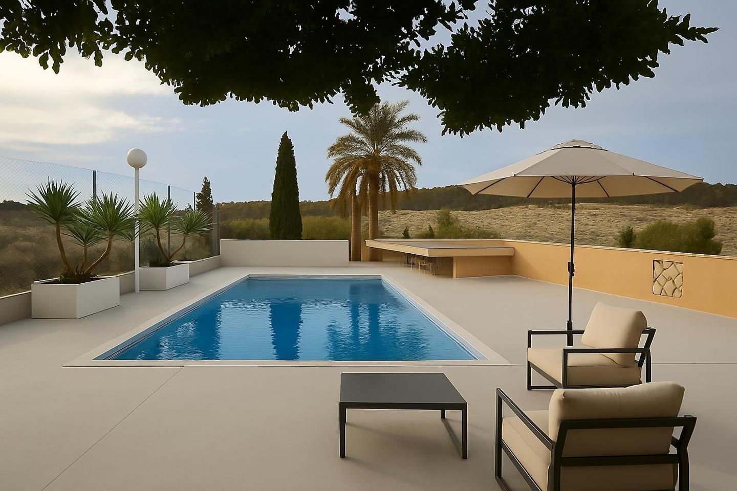 Swimming pool of Country house for sale in Elche / Elx  with Private garden and Swimming Pool
