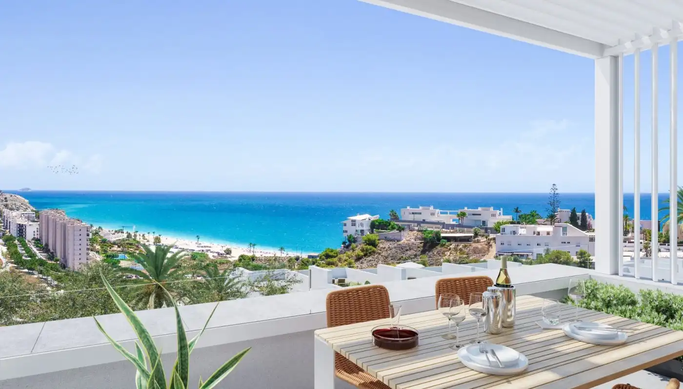 Terraza de Apartamento en venta en Villajoyosa / La Vila Joiosa con Aire acondicionado, Jardín privado y Terraza