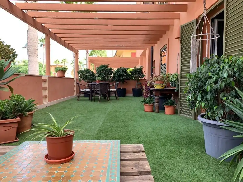 Terraza de Apartamento en venta en Sotogrande con Aire acondicionado, Calefacción y Jardín privado