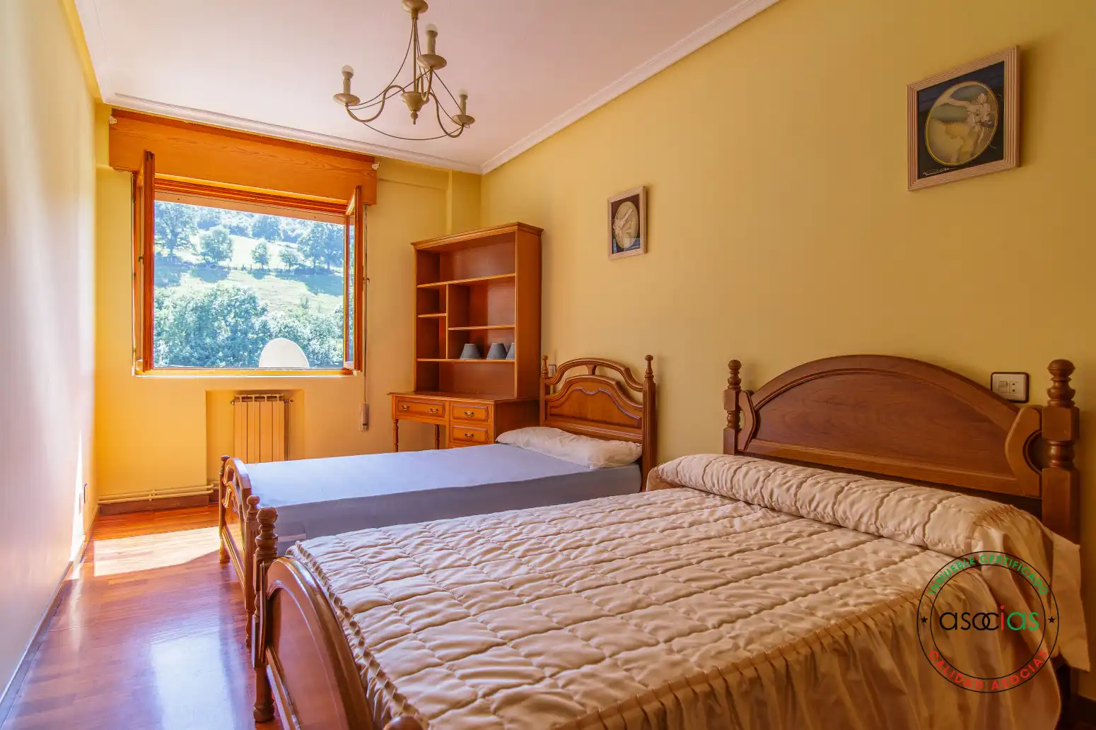 Bedroom of Flat for sale in Teverga  with Heating, Parquet flooring and Terrace