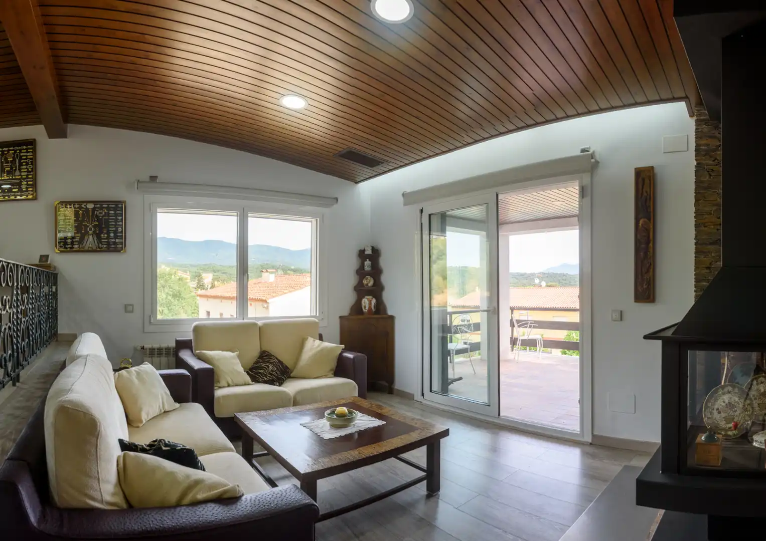 Wohnzimmer von Haus oder Chalet zum Verkauf in Agullana mit Klimaanlage, Heizung und Privatgarten