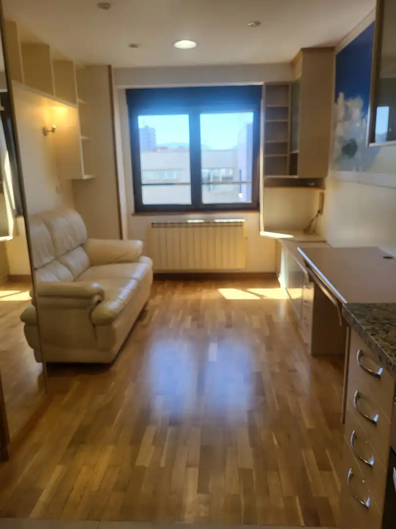 Sala de estar de Piso de alquiler en Gijón  con Calefacción, Parquet y Amueblado