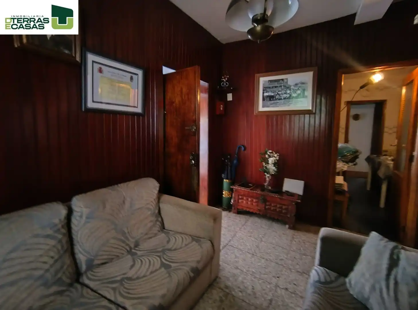 Sala d'estar de Casa o xalet en venda en Pontevedra Capital  amb Terrassa, Traster i Moblat