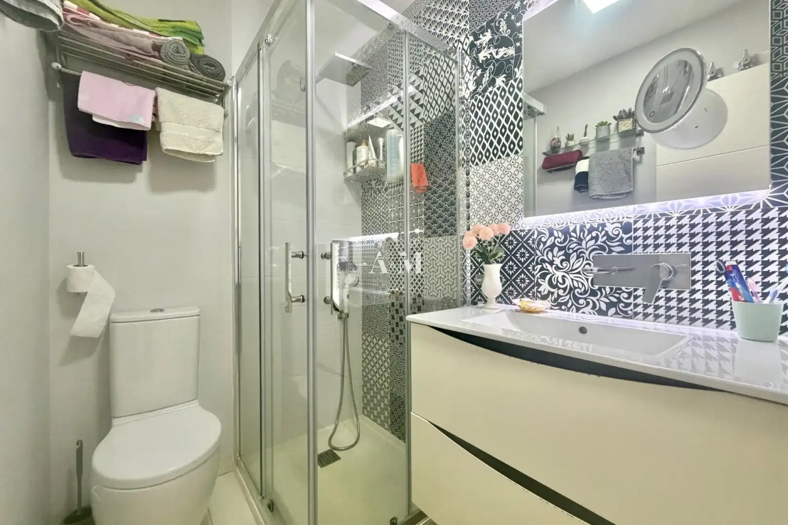 Badezimmer von Haus oder Chalet zur Miete in Pilar de la Horadada mit Klimaanlage, Heizung und Terrasse