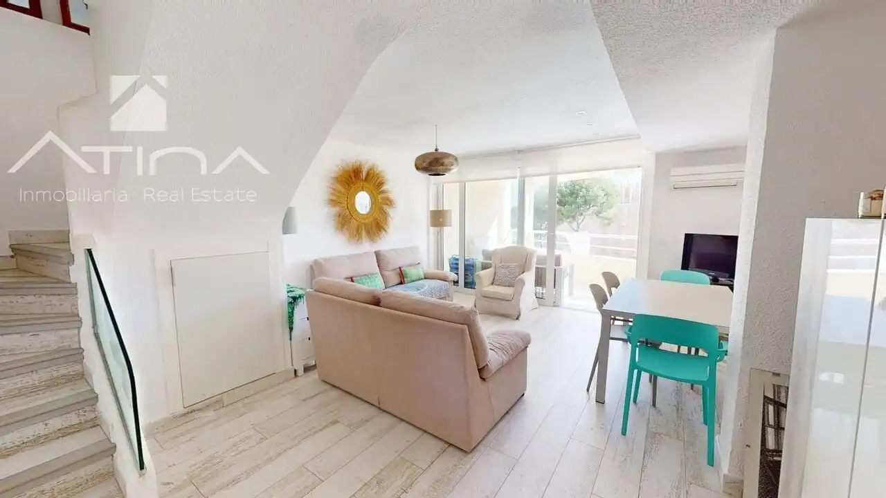 Wohnzimmer von Maisonette zum Verkauf in Jávea / Xàbia mit Klimaanlage, Heizung und Privatgarten