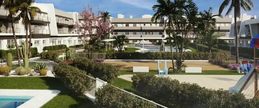 Vista exterior de Apartamento en venta en Santa Pola con Aire acondicionado, Calefacción y Jardín privado