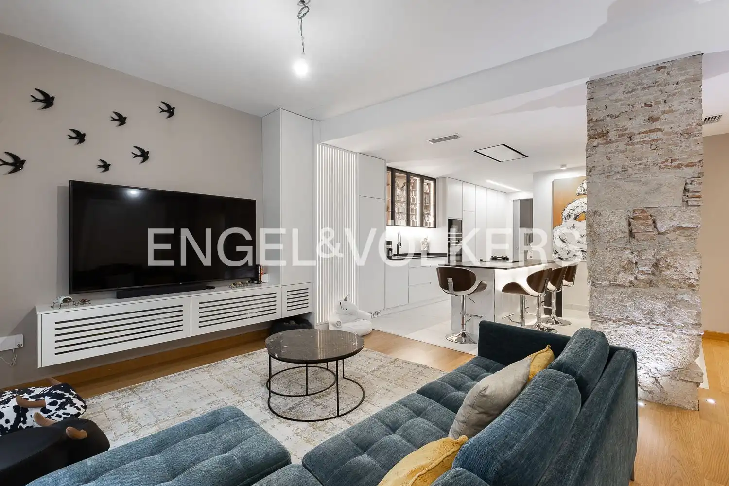Sala de estar de Apartamento en venta en Valencia con Aire acondicionado, Calefacción y Parquet