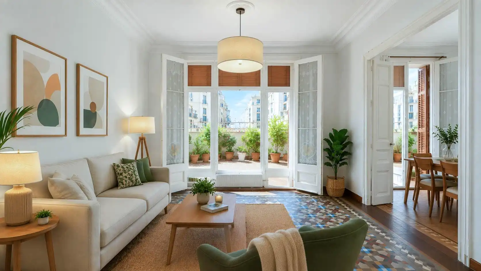 Living room of Flat for sale in Barcelona  with Air Conditioner, Heating and Terrace