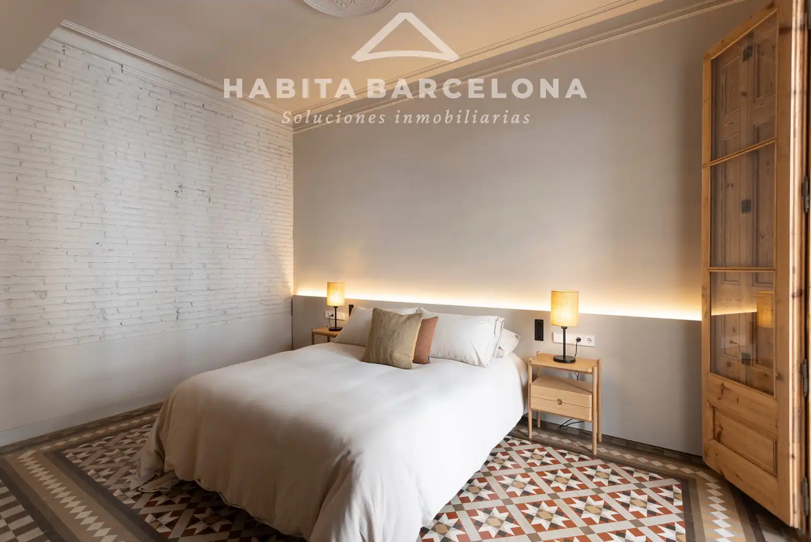 Schlafzimmer von Wohnung zur Miete in Barcelona mit Klimaanlage, Heizung und Parkett