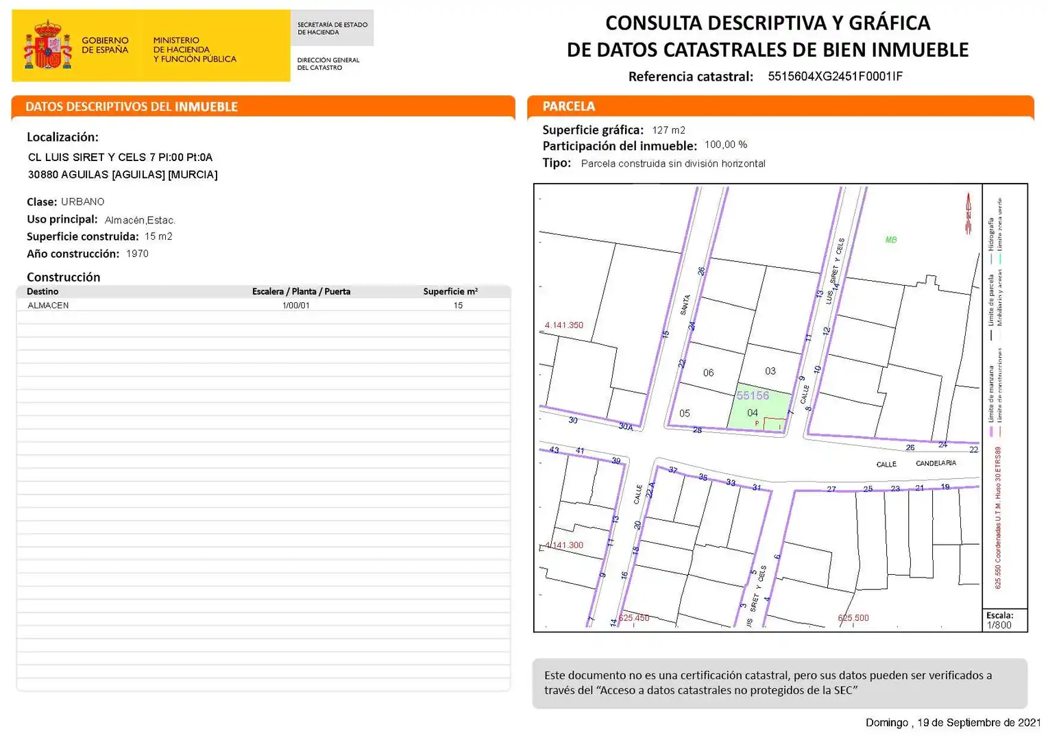 Residencial en venta en Águilas