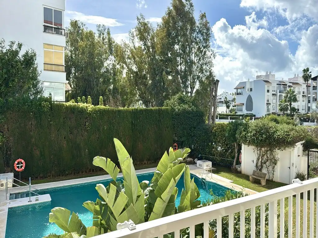 Garden of Apartments for sale in Marbella  with Air Conditioner, Terrace and Furnished