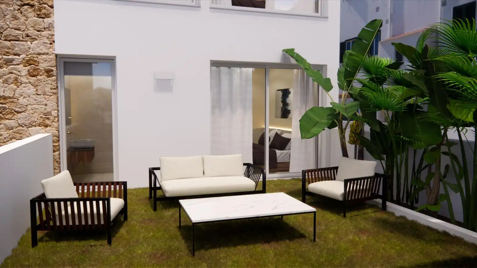 Terrasse von Maisonette zum Verkauf in Ses Salines mit Klimaanlage und Terrasse