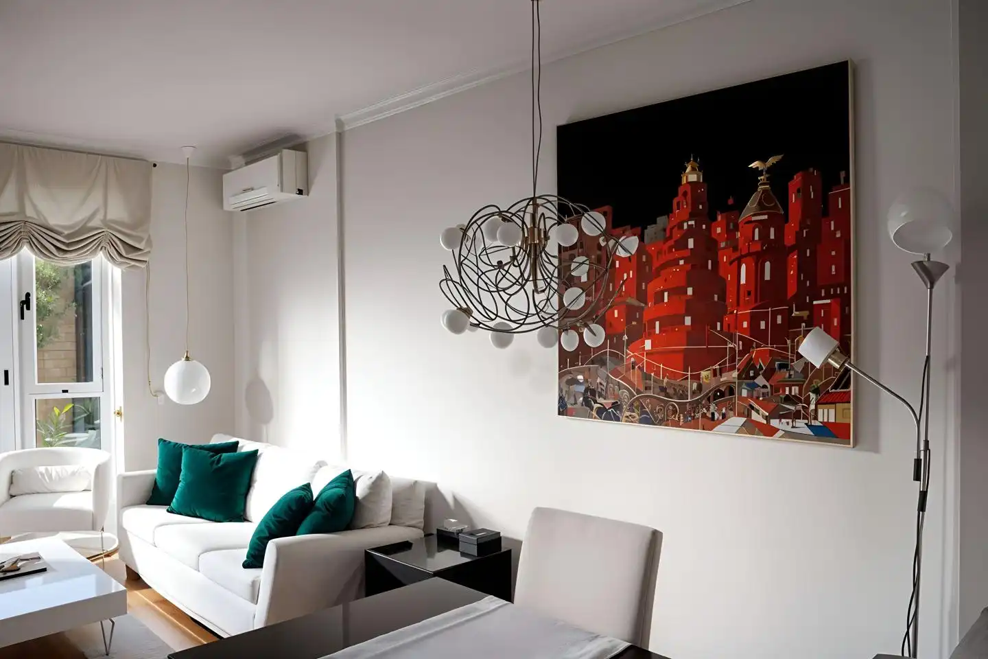 Wohnzimmer von Wohnung zum Verkauf in Madrid mit Klimaanlage und Terrasse