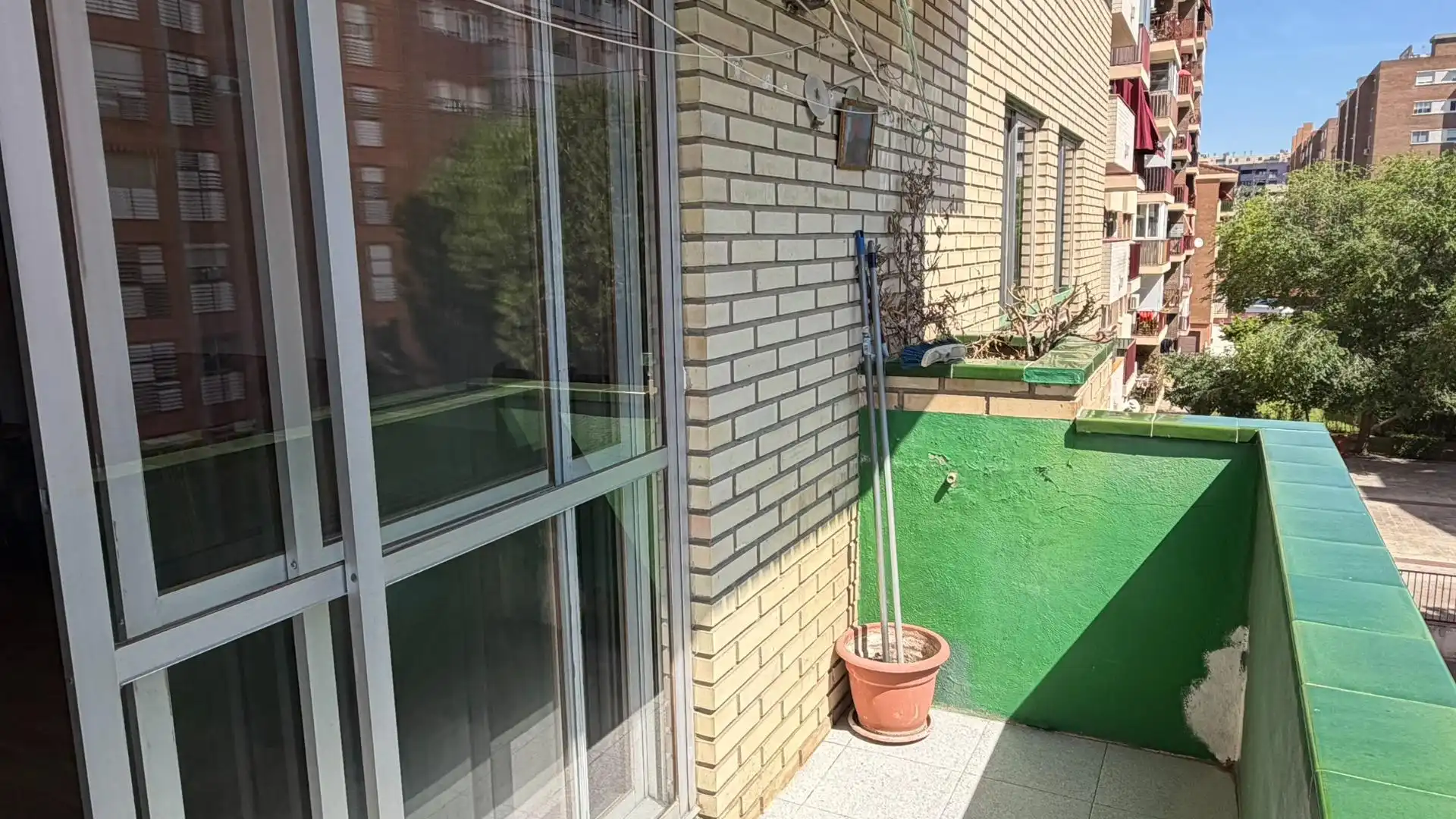 Terraza de Piso de alquiler en Zaragoza con Calefacción, Trastero y Balcón