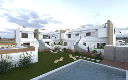 Exterior view of Single-family semi-detached for sale in Pilar de la Horadada  with Balcony and Community pool