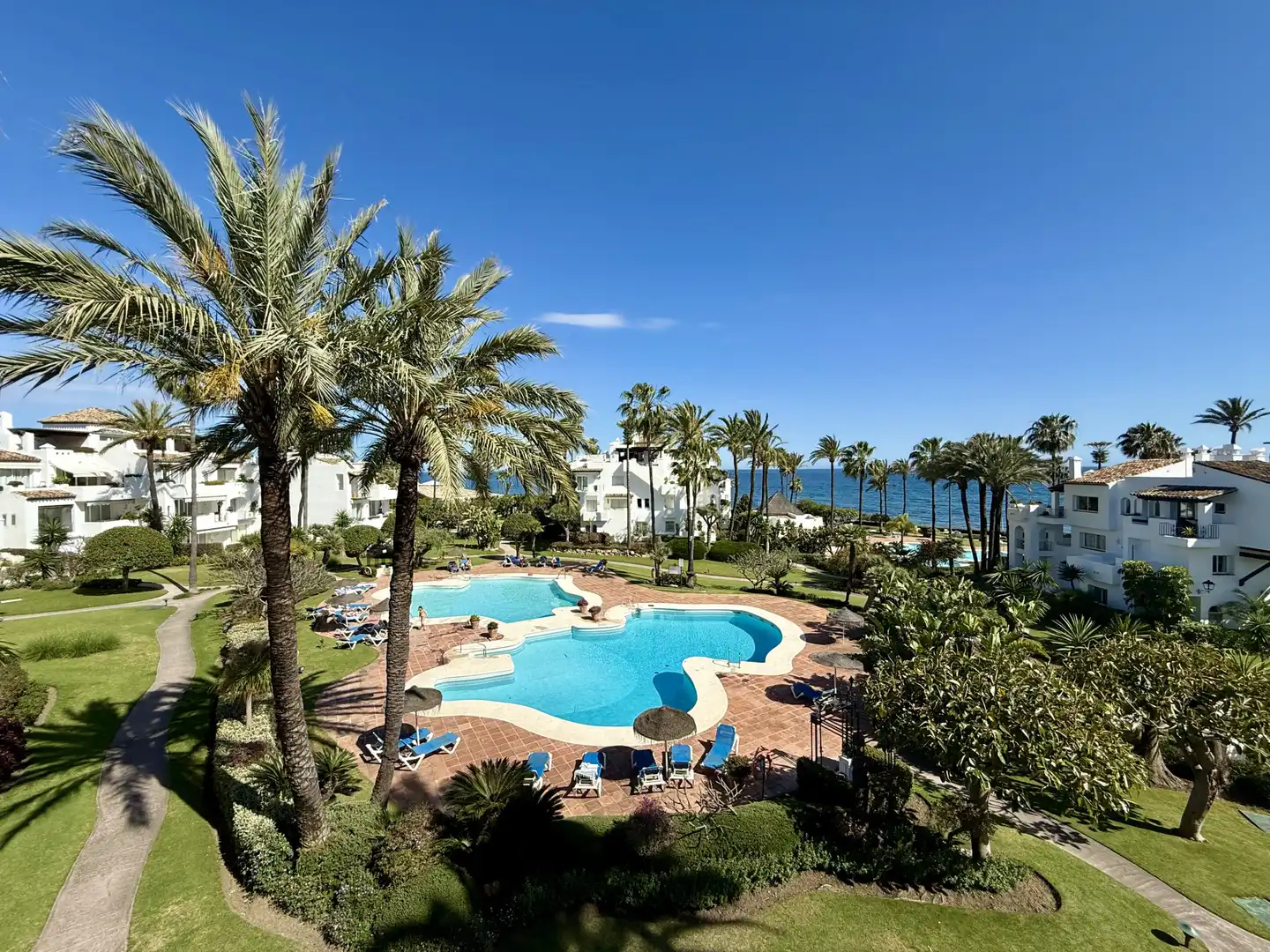 Garden of Attic for rent in Estepona  with Air Conditioner, Terrace and Swimming Pool