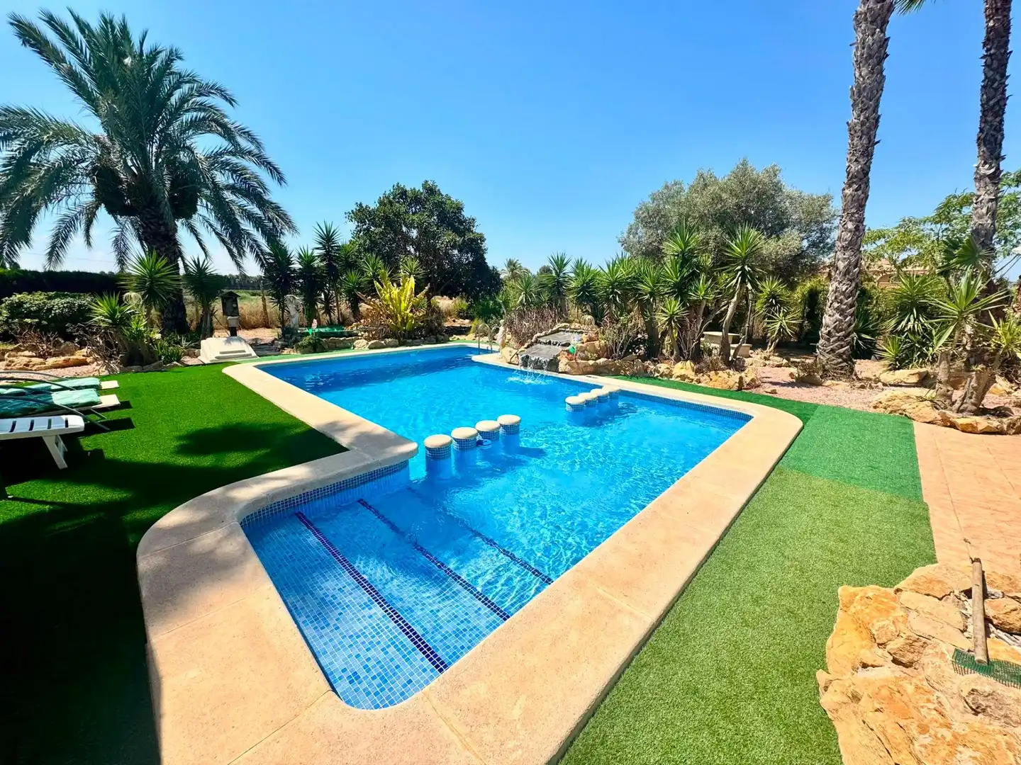 Piscina de Casa o xalet en venda en Elche / Elx amb Aire condicionat, Jardí privat i Terrassa