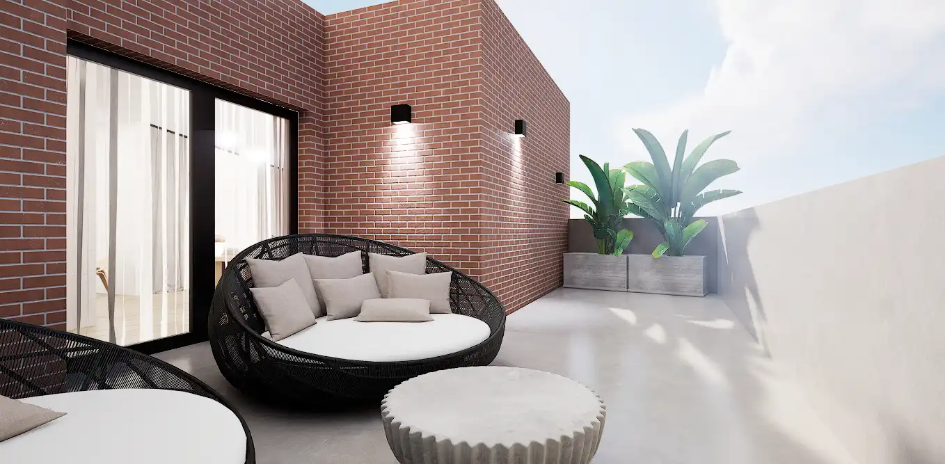 Terraza de Dúplex en venta en El Prat de Llobregat con Aire acondicionado, Calefacción y Jardín privado
