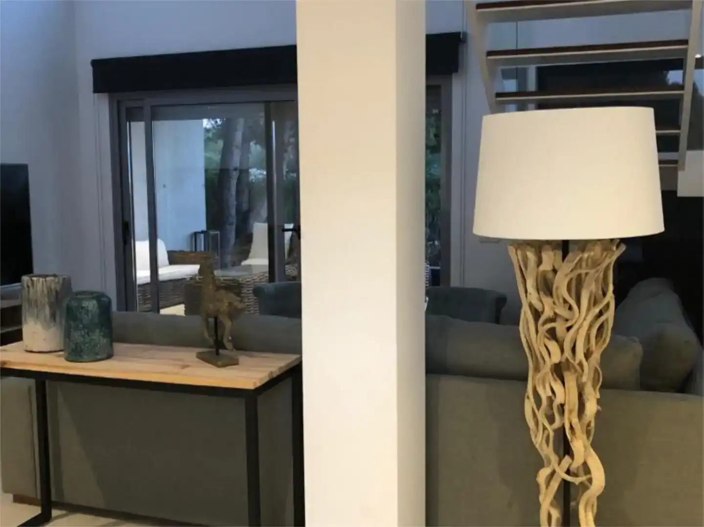 Sala de estar de Casa o chalet de alquiler en Es Mercadal con Aire acondicionado, Jardín privado y Piscina