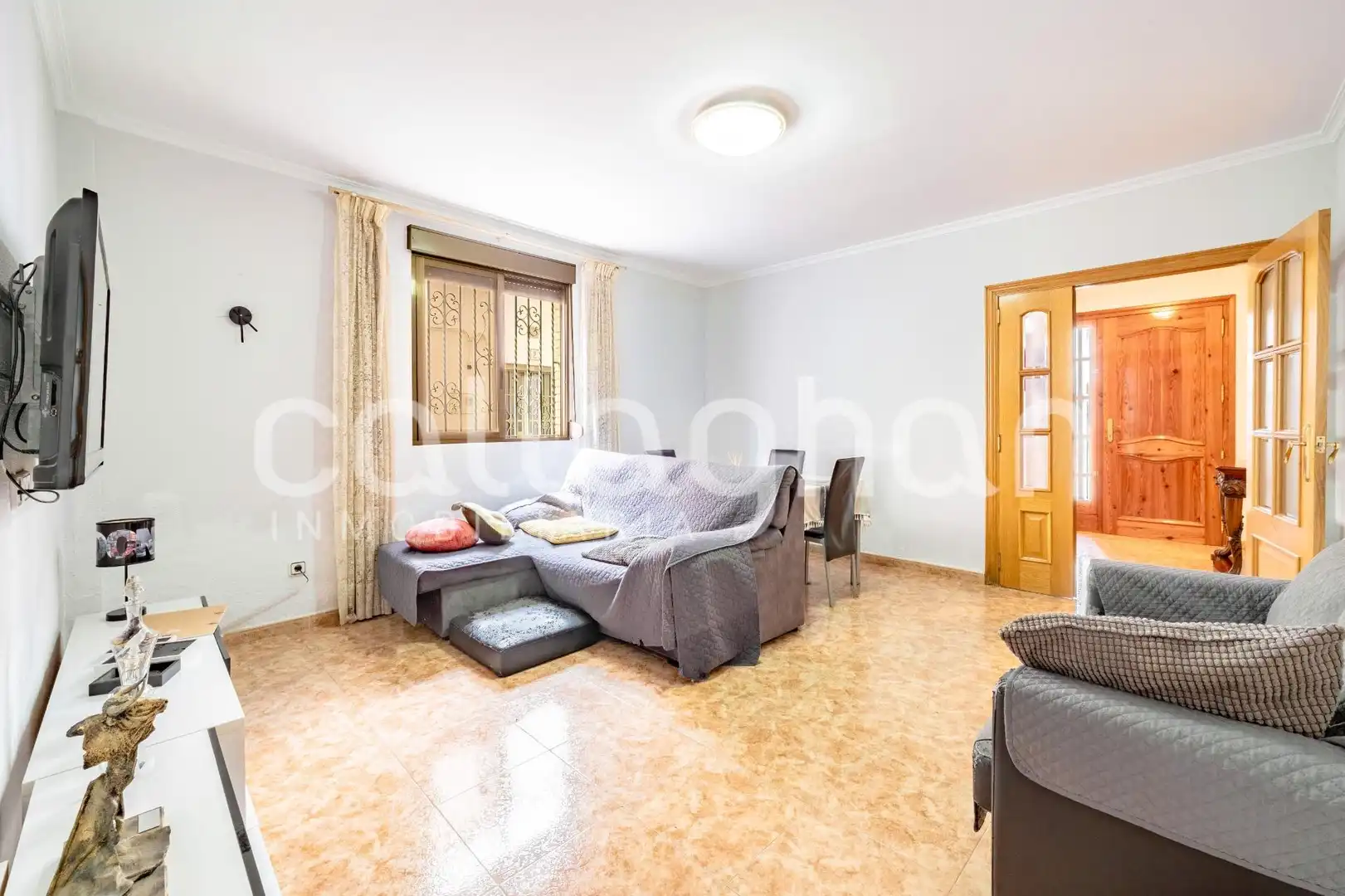 Sala d'estar de Casa o xalet en venda en Museros amb Aire condicionat, Calefacció i Terrassa
