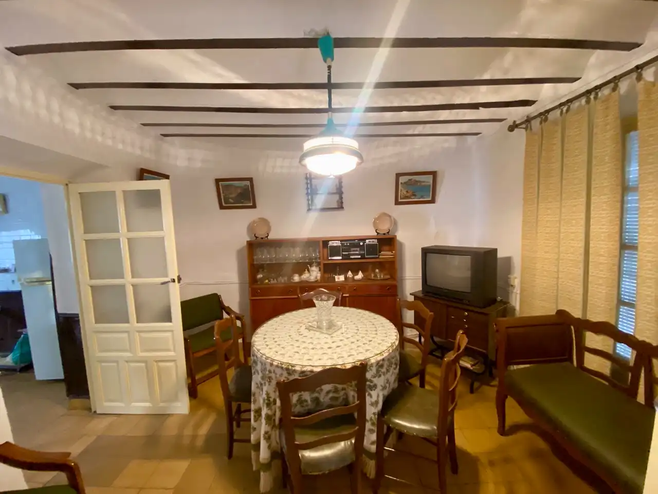 Comedor de Casa o chalet en venta en Ballesteros de Calatrava con Jardín privado, Terraza y Amueblado