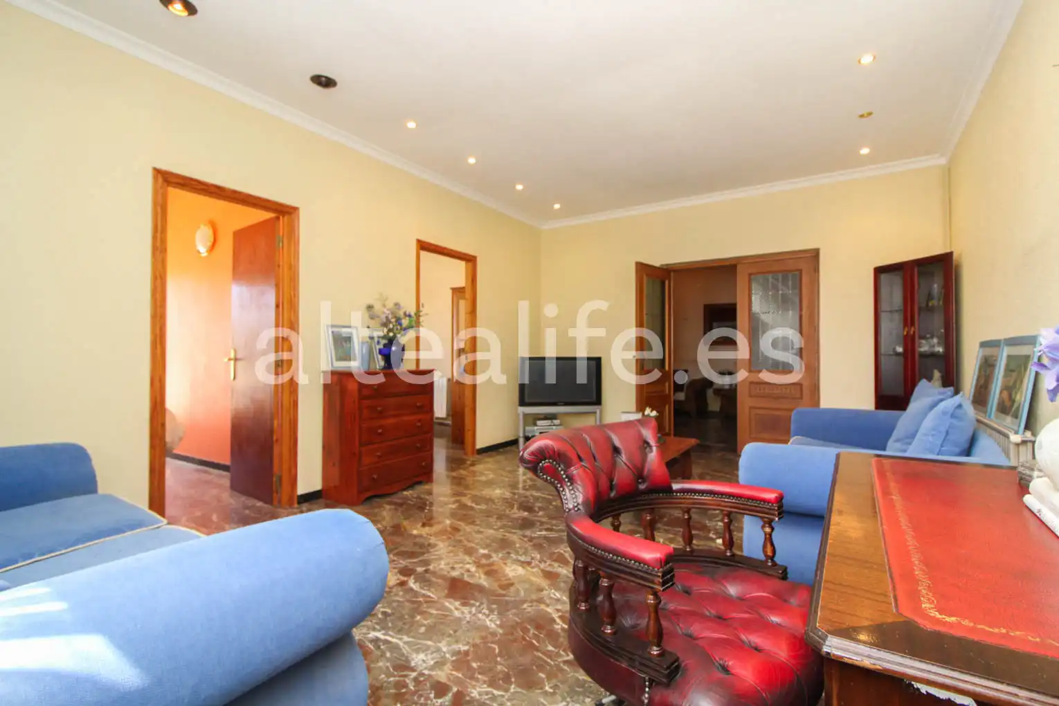 Sala de estar de Casa o chalet en venta en La Nucia con Aire acondicionado, Jardín privado y Terraza