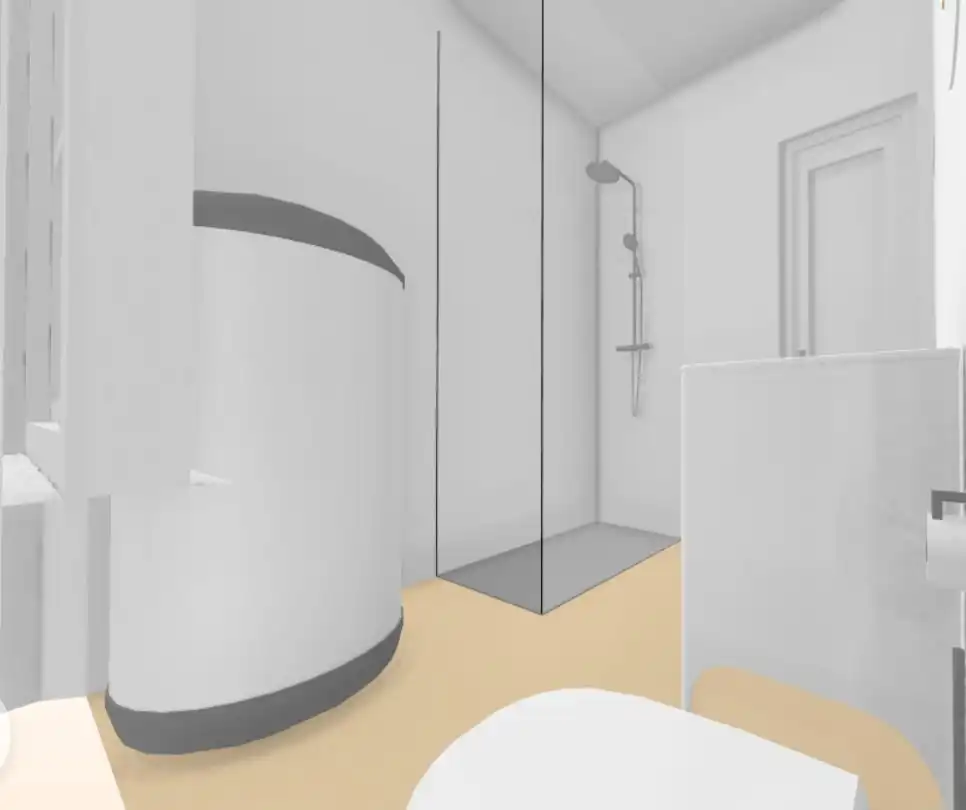 Bany de Apartament de lloguer en Madrid amb Calefacció, Moblat i Forn