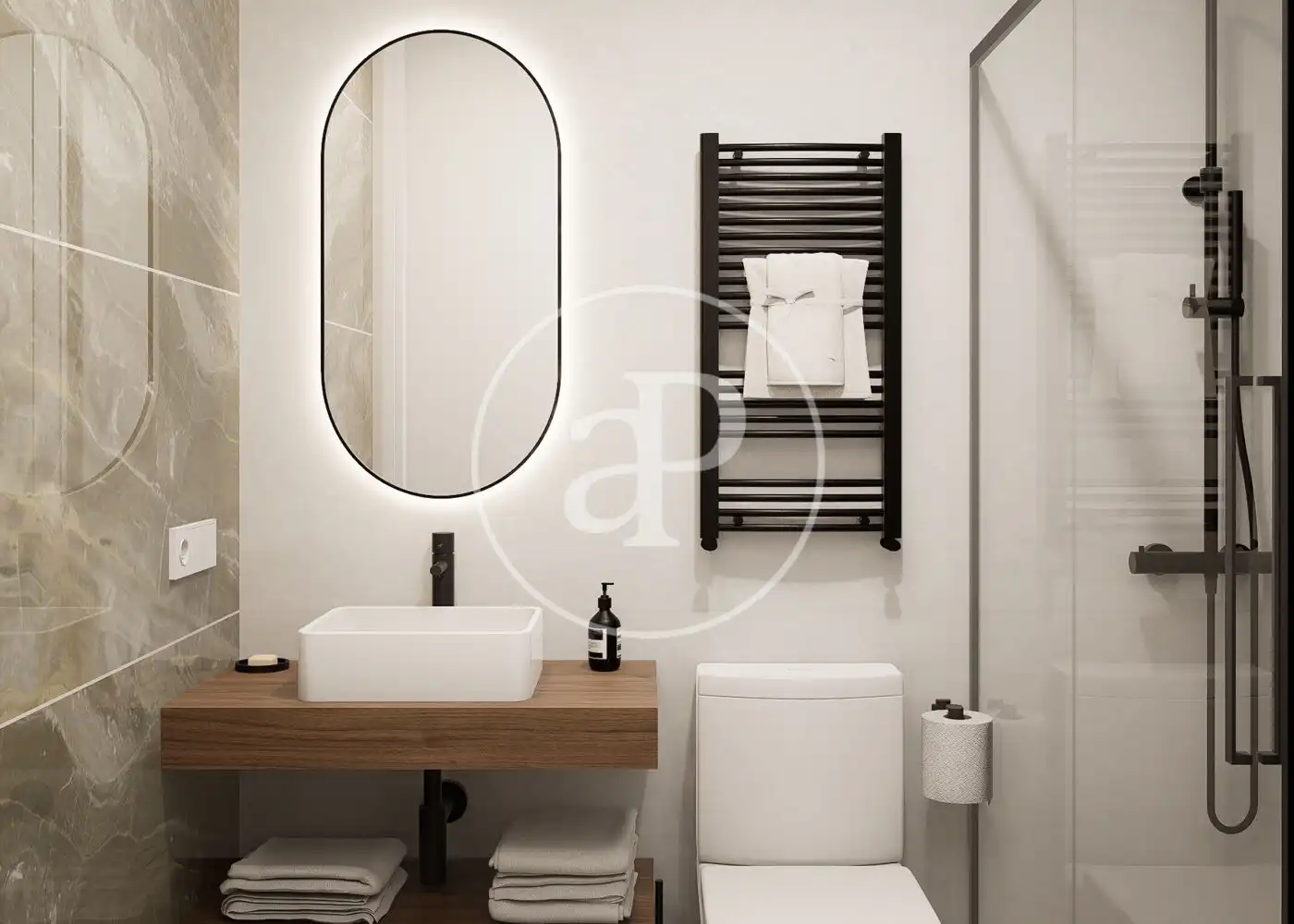 Bathroom of Flat for sale in Madrid  with Air Conditioner, Heating and Furnished