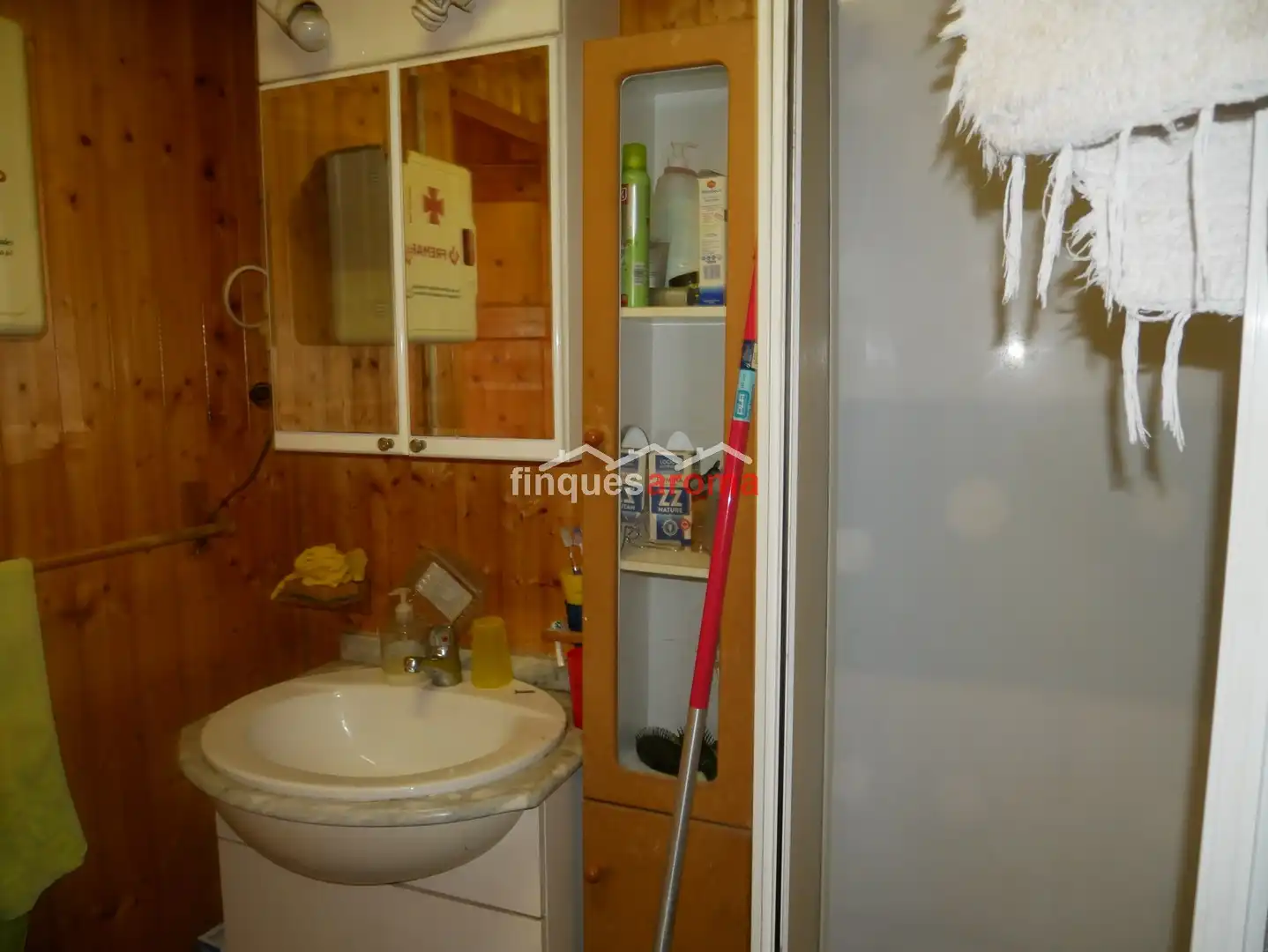 Baño de Casa o chalet en venta en El Pla de Santa Maria con Piscina, Amueblado y Horno