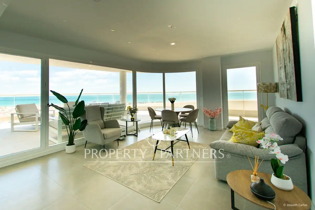 Sala de estar de Ático en venta en Canet d'En Berenguer con Aire acondicionado, Calefacción y Jardín privado