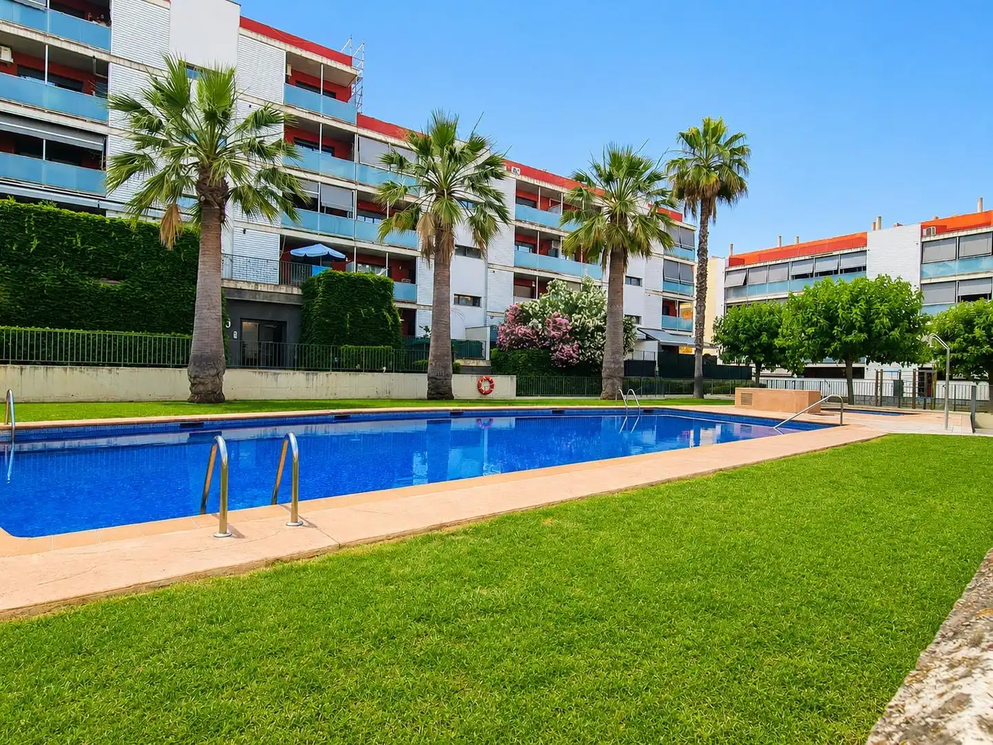 Swimming pool of Flat for sale in Sentmenat  with Air Conditioner, Heating and Parquet flooring