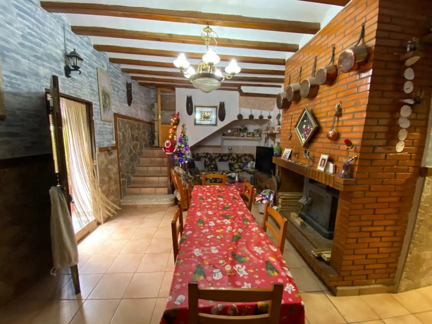 Esszimmer von Haus oder Chalet zum Verkauf in Sax mit Klimaanlage und Terrasse