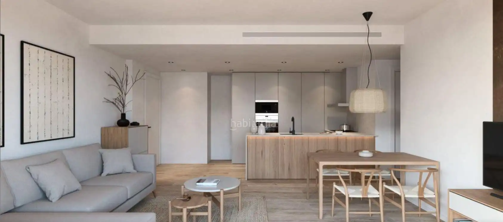 Cuina de Apartament en venda en Moncofa amb Aire condicionat, Jardí privat i Terrassa
