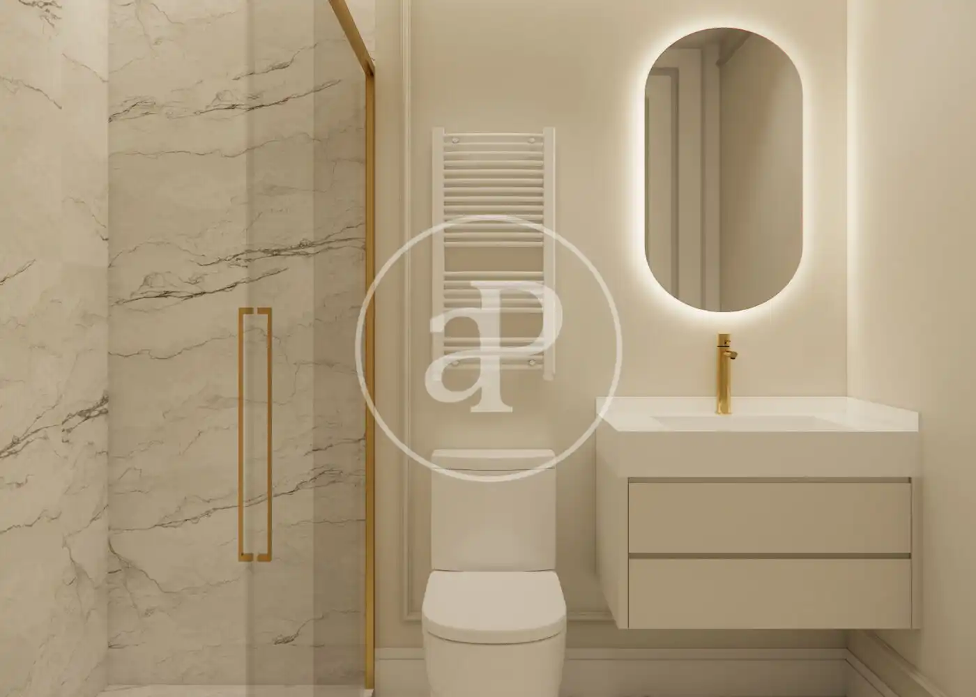Bathroom of Flat for sale in Madrid  with Air Conditioner, Heating and Furnished