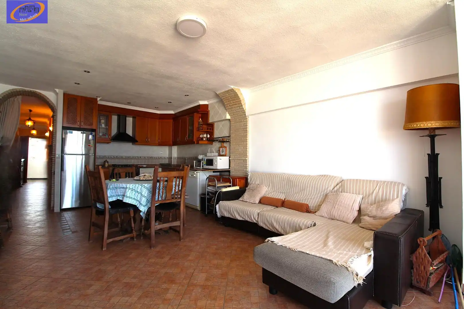 Sala d'estar de Apartament de lloguer en La Pobla de Farnals amb Jardí privat, Moblat i Piscina comunitària