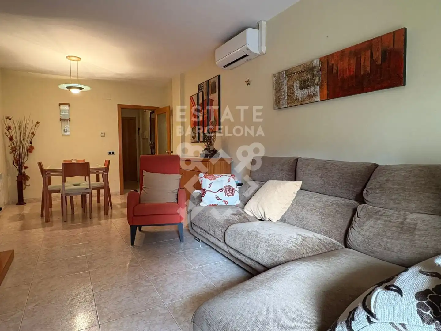 Wohnzimmer von Erdgeschoss zum Verkauf in Blanes mit Klimaanlage, Heizung und Möbliert