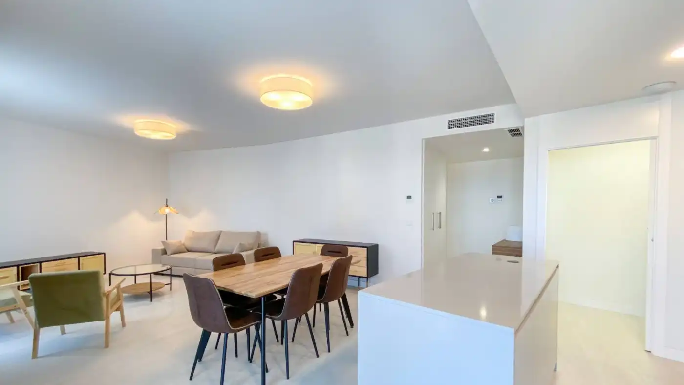 Esszimmer von Wohnung zur Miete in Málaga mit Klimaanlage, Heizung und Privatgarten