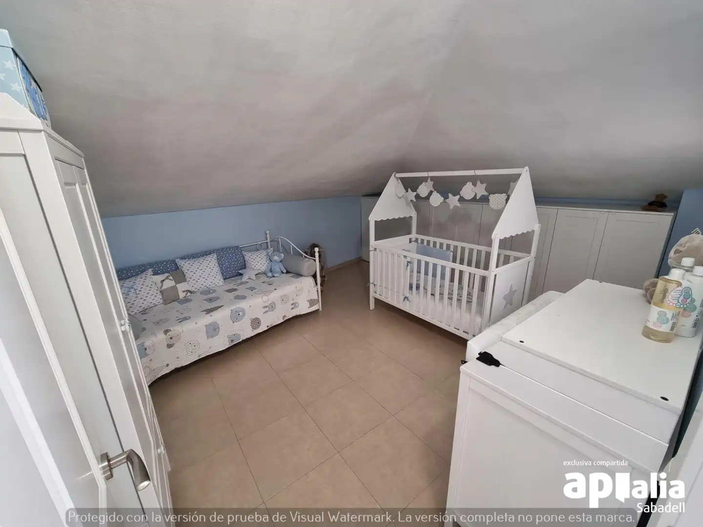 Bedroom of Attic for sale in Sabadell  with Heating, Terrace and Furnished