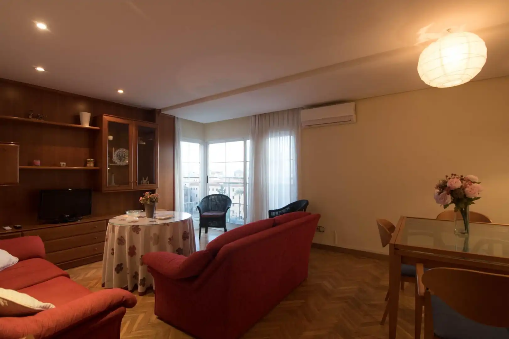 Wohnzimmer von Wohnung zur Miete in Murcia mit Heizung, Parkett und Terrasse