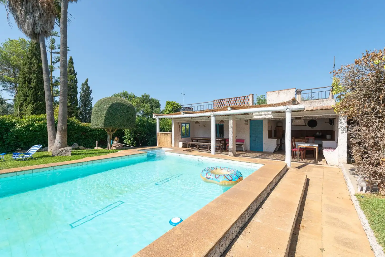 Piscina de Finca rústica en venta en Llucmajor con Aire acondicionado, Calefacción y Jardín privado