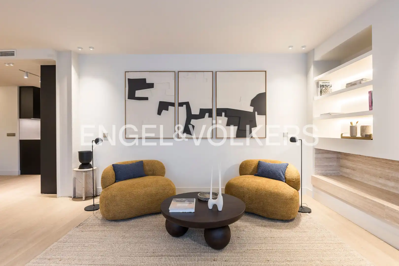 Wohnzimmer von Wohnung zur Miete in Madrid mit Klimaanlage, Heizung und Terrasse
