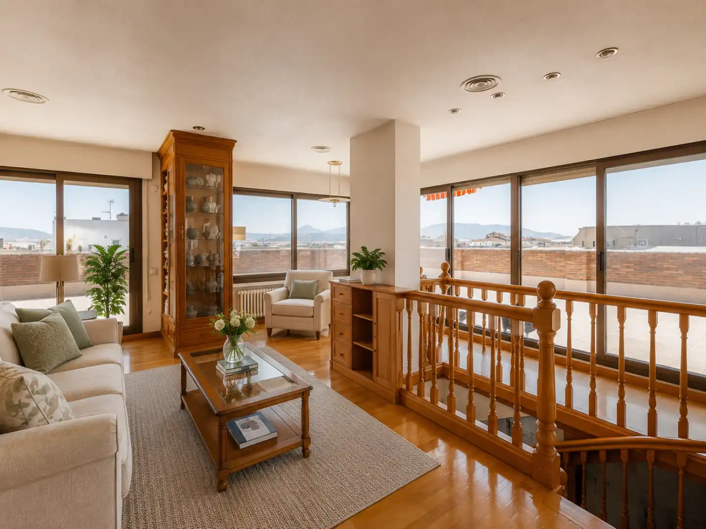 Living room of Attic for sale in  Pamplona / Iruña  with Heating, Parquet flooring and Terrace
