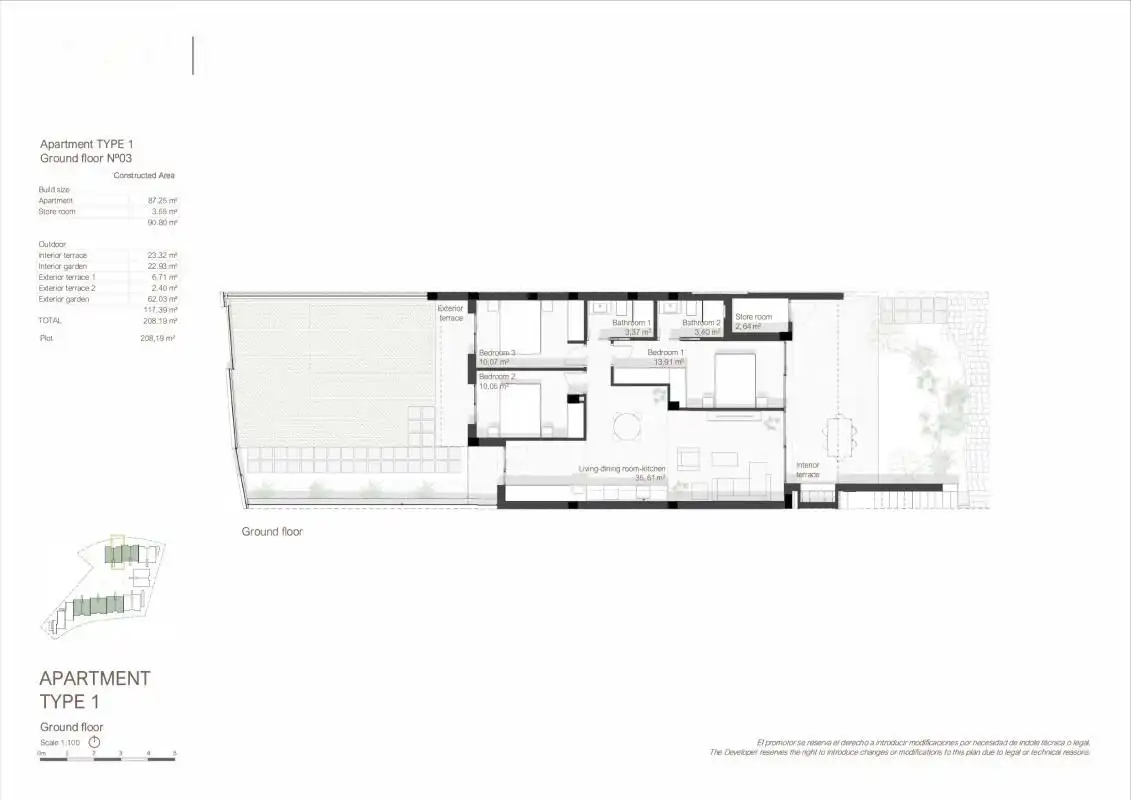 Apartament amb terrassa en venda a San Javier ciudad, imagen 12