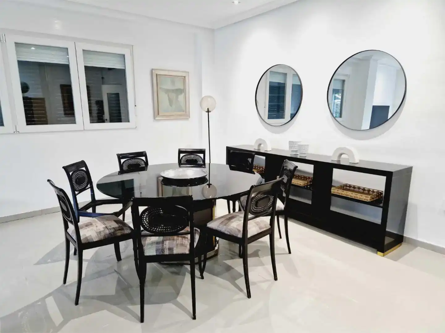 Comedor de Casa o chalet para compartir en Madrid con Aire acondicionado, Jardín privado y Parquet